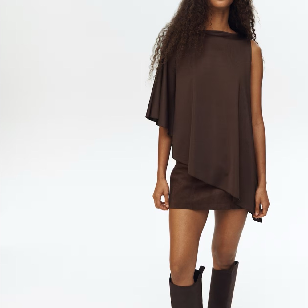 HM BROWN CAPE TOP